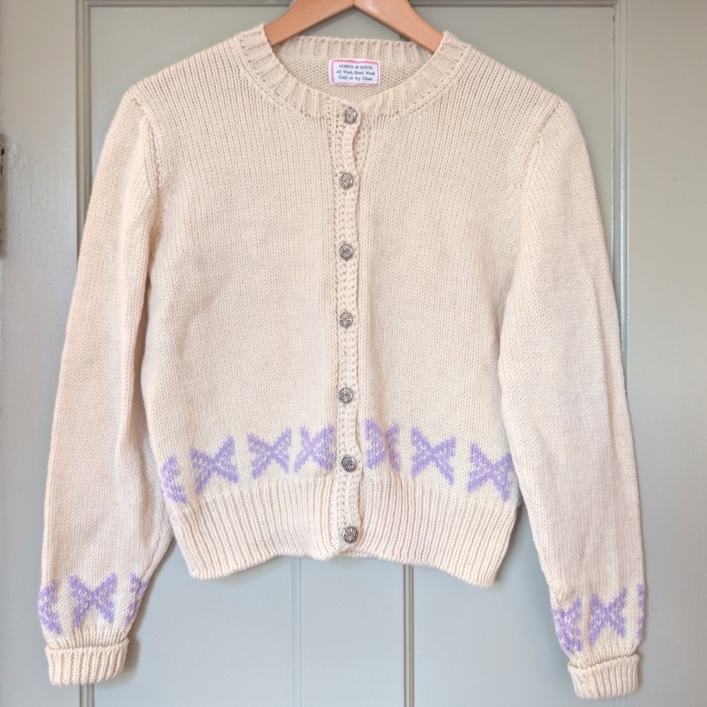Vintage Handmade Wool Cardigan Sweater